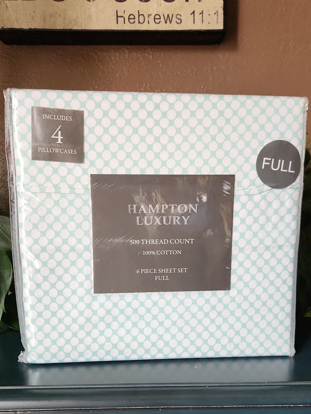 Full Double Sheet Set Cotton With 4 Pillowcases BRAND NEW